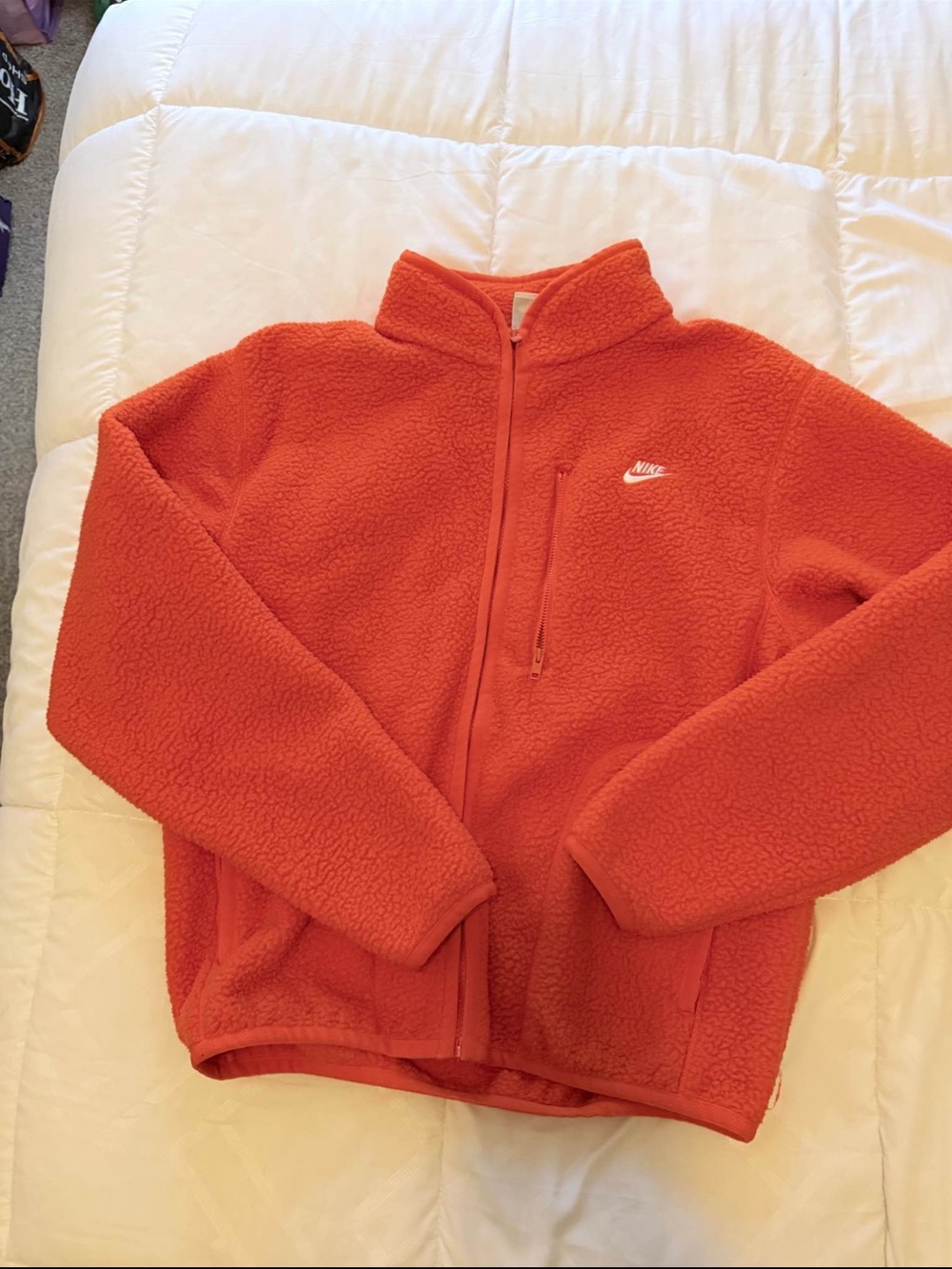 Nike Orange Fleece Jacket